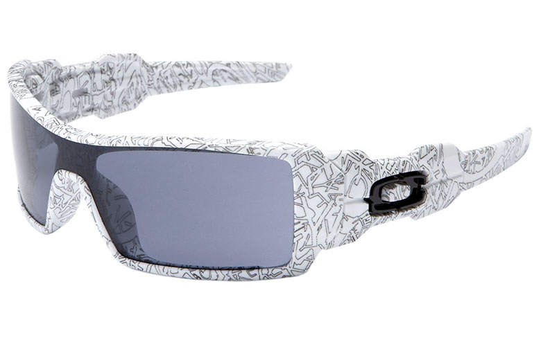 Oakley Oil Rig Oakley 03 461 White Grey Text | La Oakley 'Oil Rig' 63mm Sunglasses | Sunglasses, Oakley