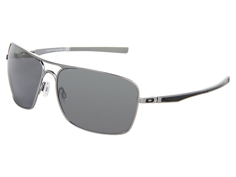Oakley Plaintiff Squared Sunglasses Oo4063 03 Lead Black Iridium